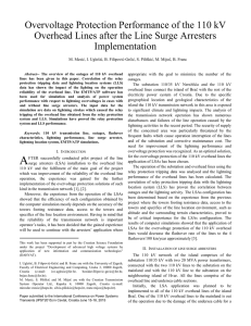 Overvoltage Protection Performance of the 110 kV Overhead Lines