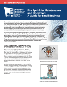Fire Sprinkler Maintenance – Tips for Small Business