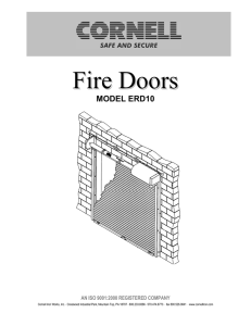 Cornell Fire Door O and M Manual