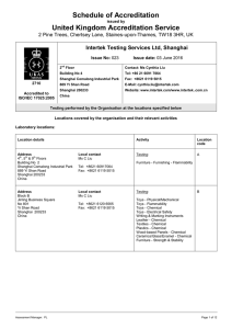 Intertek Testing Services Ltd, Shanghai