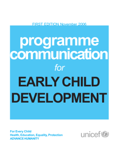 Programme Communication for Early Child Development