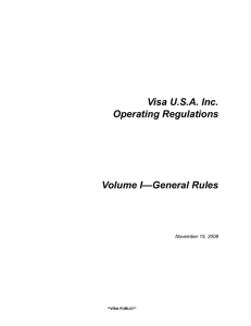 Visa USA Inc. Operating Regulations