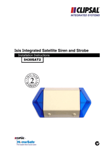 Isis Integrated Satellite Siren and Strobe