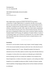 Abstract - The Reading Matrix