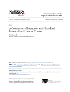 A Comparison of Interaction in AV-Based and Internet