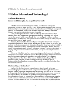 Whither Educational Technology?