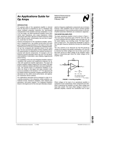 An Application Guide for Op Amps - UBC Electrical and Computer