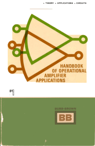 Burr and Brown, Handbook of operational amplifier applications