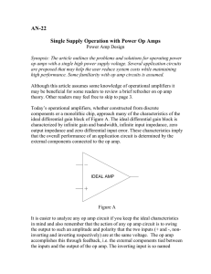 AN-22 Single Supply Operation with Power Op Amps