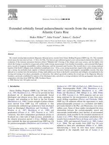 Extended orbitally forced palaeoclimatic records from the equatorial
