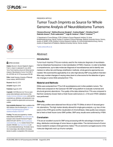 Tumor Touch Imprints as Source for Whole Genome Analysis