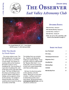 January 2015 - East Valley Astronomy Club