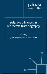 palgrave advances in witchcraft historiography