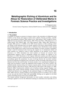 Metallographic Etching of Aluminium and Its Alloys