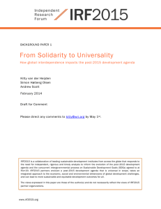 From Solidarity to Universality