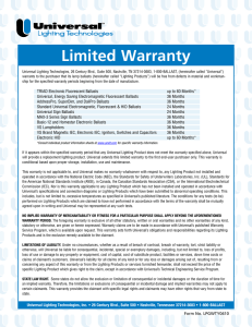 Limited Warranty