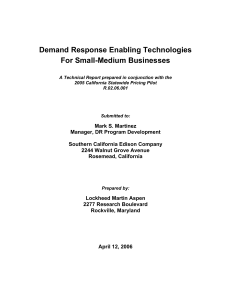 Demand Response Enabling Technologies