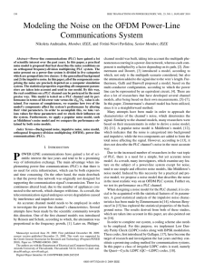 Modelling the Noise of the OFDM Power Line Communications System