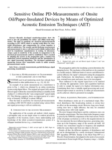 Sensitive Online PD-Measurements of Onsite Oil/Paper