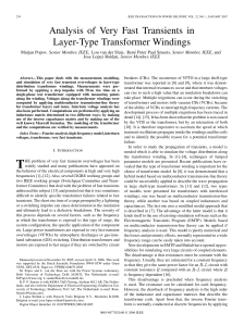 Analysis of Very Fast Transients in Layer-Type