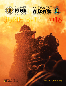 Summer Fire School Brochure PDF - MU Fire and Rescue Training