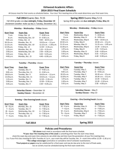 Exam Time - Kirkwood Community College