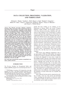 data collection, processing, validation