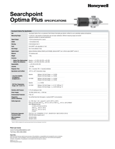 Searchpoint Optima Plus Specifications