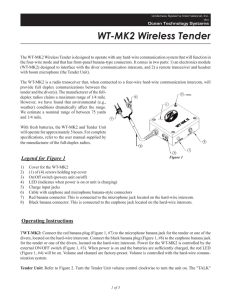 WT-MK2 Wireless Tender - Ocean Technology Systems