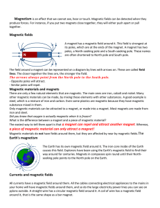 Magnetic fields Magnetic materials and magnets The easiest way to