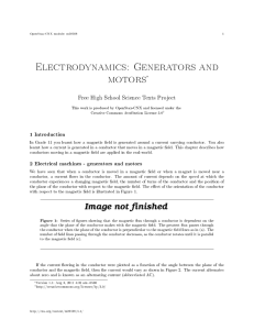 Electrodynamics: Generators and motors