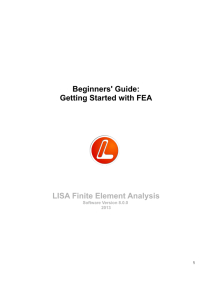 Beginners` Guide: Getting Started with FEA LISA Finite Element