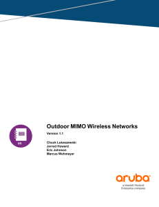 Outdoor MIMO Wireless Networks - Airheads Community