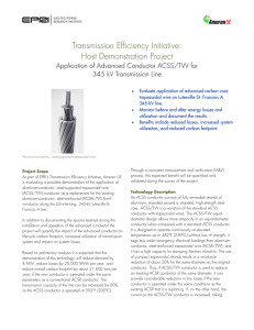 Application of Advanced Conductor ACSSTW for 345 kV