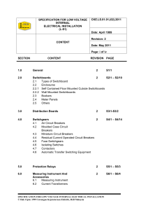 L-S1 for LV Internal Electrical Installation