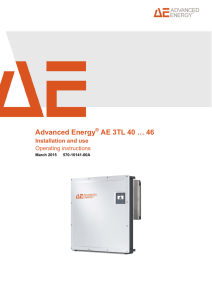 Advanced Energy AE 3TL 40 … 46