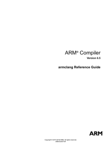 ARM® Compiler armclang Reference Guide