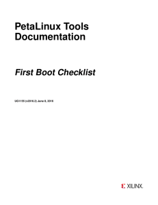PetaLinux Tools Documentation: First Boot Checklist (UG1155)