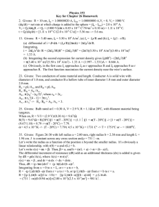 Physics 153 Key for Chapter 26 Homework 2. Givens: R = 10 cm, IIn