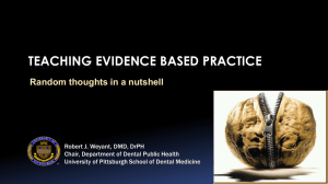 teaching evidence based practice - Evidence
