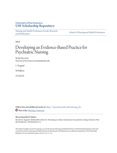Developing an Evidence-Based Practice for Psychiatric Nursing