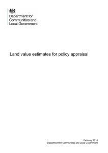 Land value estimates for policy appraisal