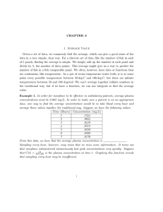 CHAPTER 6 1. Average Value Given a set of data, we commonly