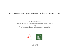 The Emergency Medicine Milestone Project