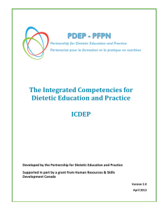 The Integrated Competencies for Dietetic Education and Practice