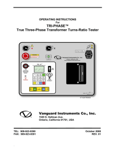 Manual - Vanguard Instruments Company, Inc.