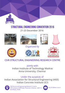 Brochure - Structural Engineering Convention 2016