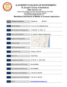 Mandatory Disclosure of Master of Computer Applications