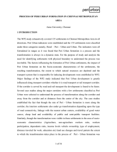 PROCESS OF PERI URBAN FORMATION IN CHENNAI