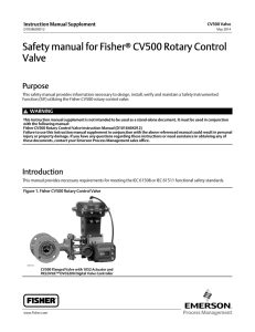Safety manual for Fisherr CV500 Rotary Control Valve